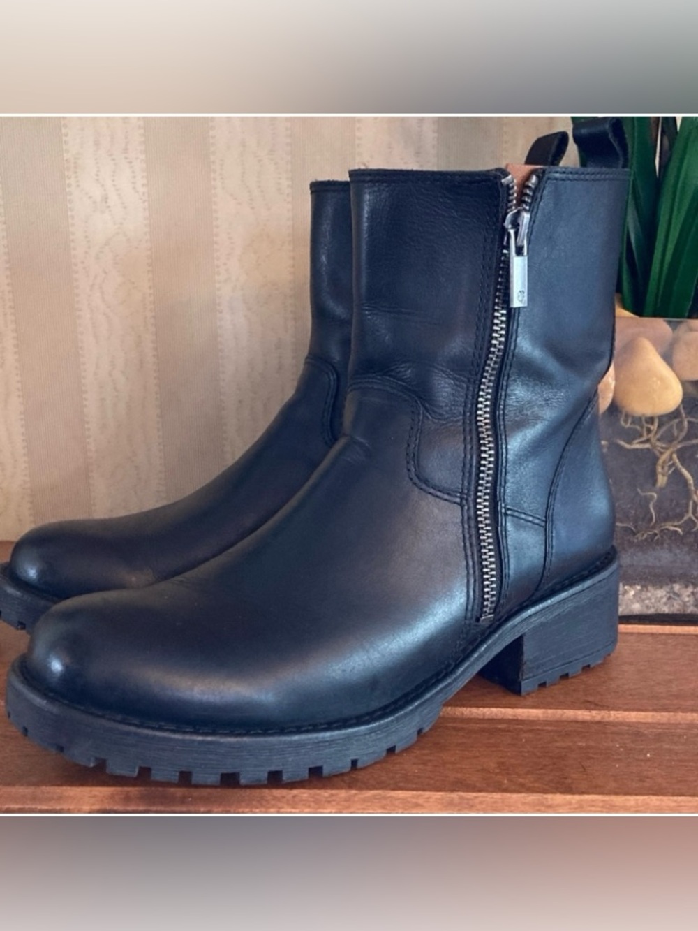 Lucky Brand ‘Onduras” Black Leather Booties